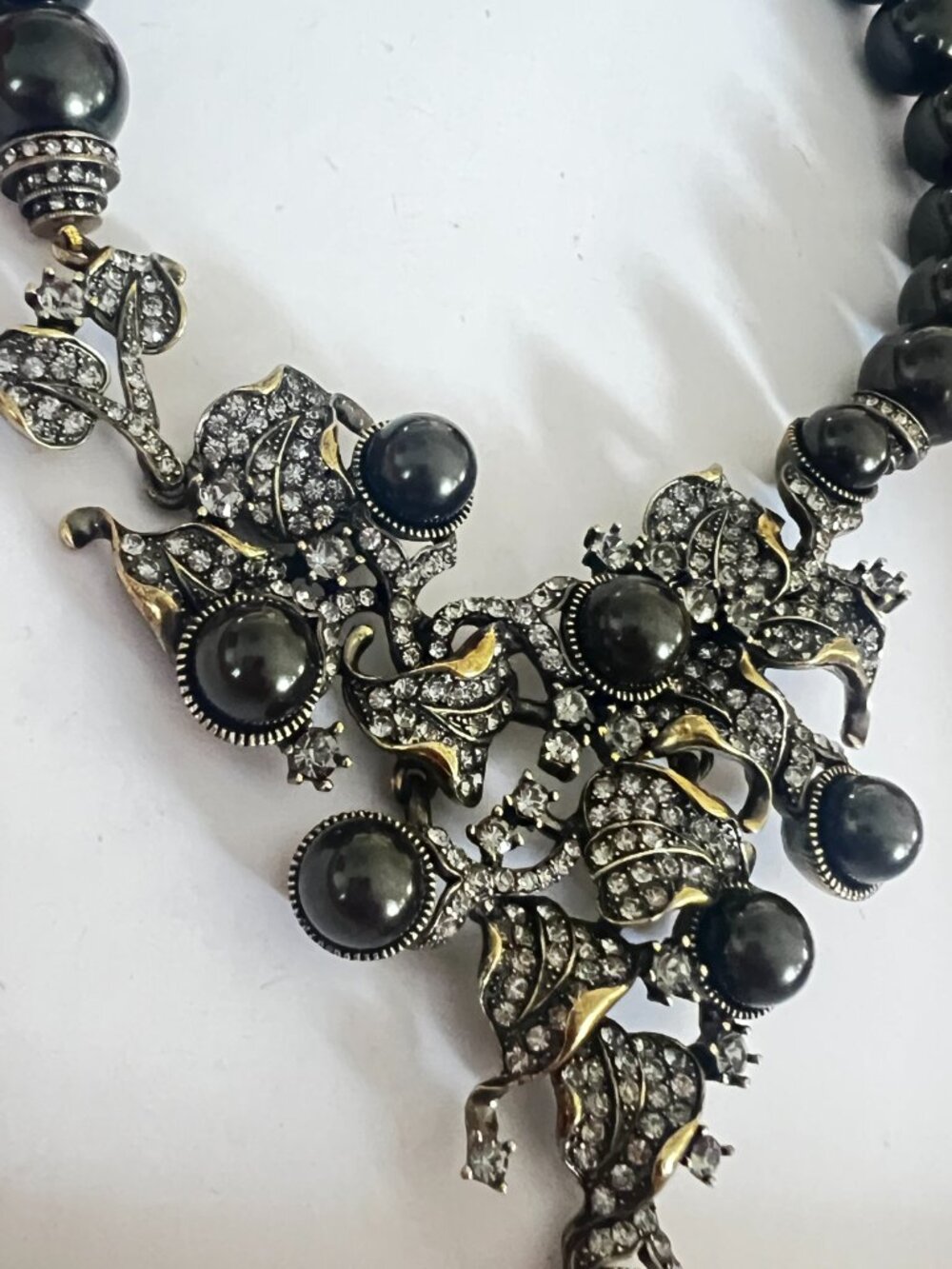 Heidi Daus -SET- C'Est Magnifique Necklace & Clip Earrings SET - Picture 2 of 11